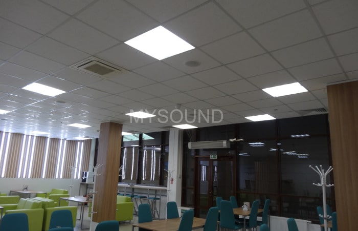 CVGaudio фото проекта mysound по установке громкоговорителей в кафе