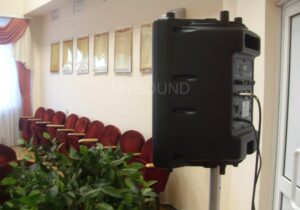 Комплект звука для конференц-зала поликлиники - акустика фото в проекте май саунд